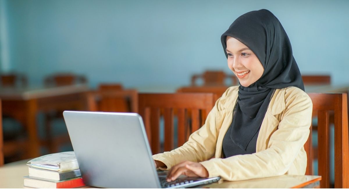 Ilustrasi Guru Mengajar Digital